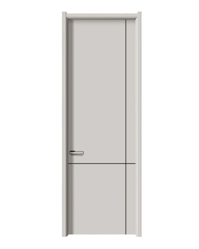 Light Gray Minimalist Line PVC Door